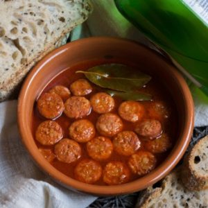 Ración chorizo a la sidra de la Casa Bosque