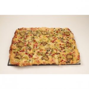 Pizza vegetal artesana al horno de leña