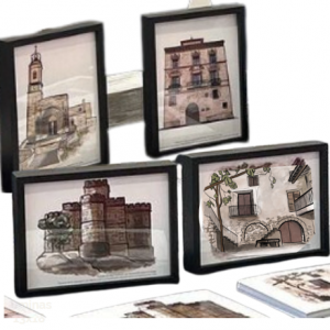 Ilustraciones edificios emblemáticos de Caspe